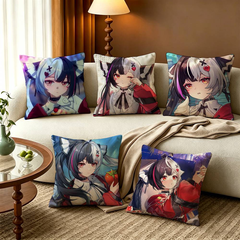 Home Decor Nte - N-NTE L-Lacrimosa スクエアジッパーコットンリネン生地枕カバー寝室ホーム装飾男の子女の子ギフト