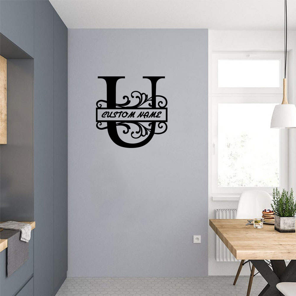 Home Decor Wallpaper - 1PC クールレター U カスタマイズ可能なテキストウォールステッカー自己粘着アート壁紙家の装飾装飾アクセサリー壁画