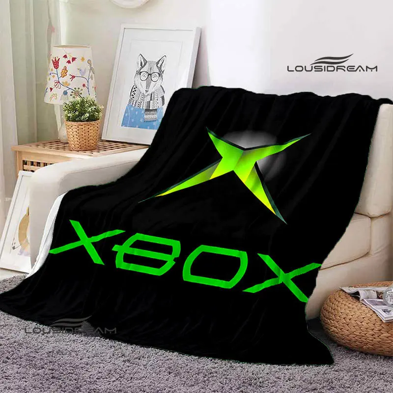 Home Decor Logo Design - Xbox ロゴ フリースブランケット ソフトゲーミングデザイン スローカバー 居心地の良いホームデコレーション