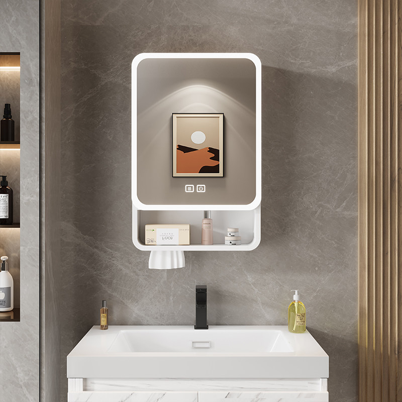 Home Decor Organizer - オーガナイザーミラー、バスルームキャビネット、収納棚、紙の装飾品、スキンケア用品収納棚、小型モダンガビネテ、トレンディな家具