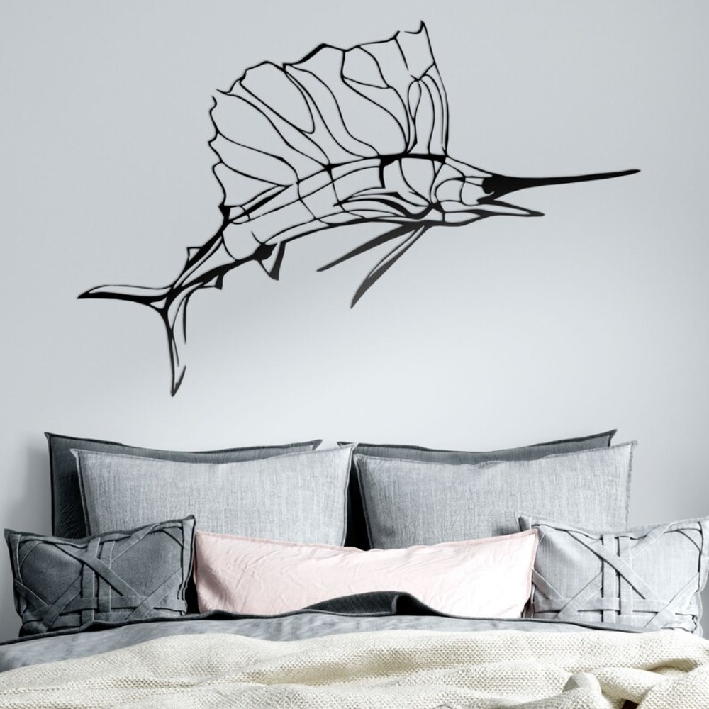 Home Decor Nautical - ソードフィッシュ航海用メタルウォールアートレーザーカット家の装飾品