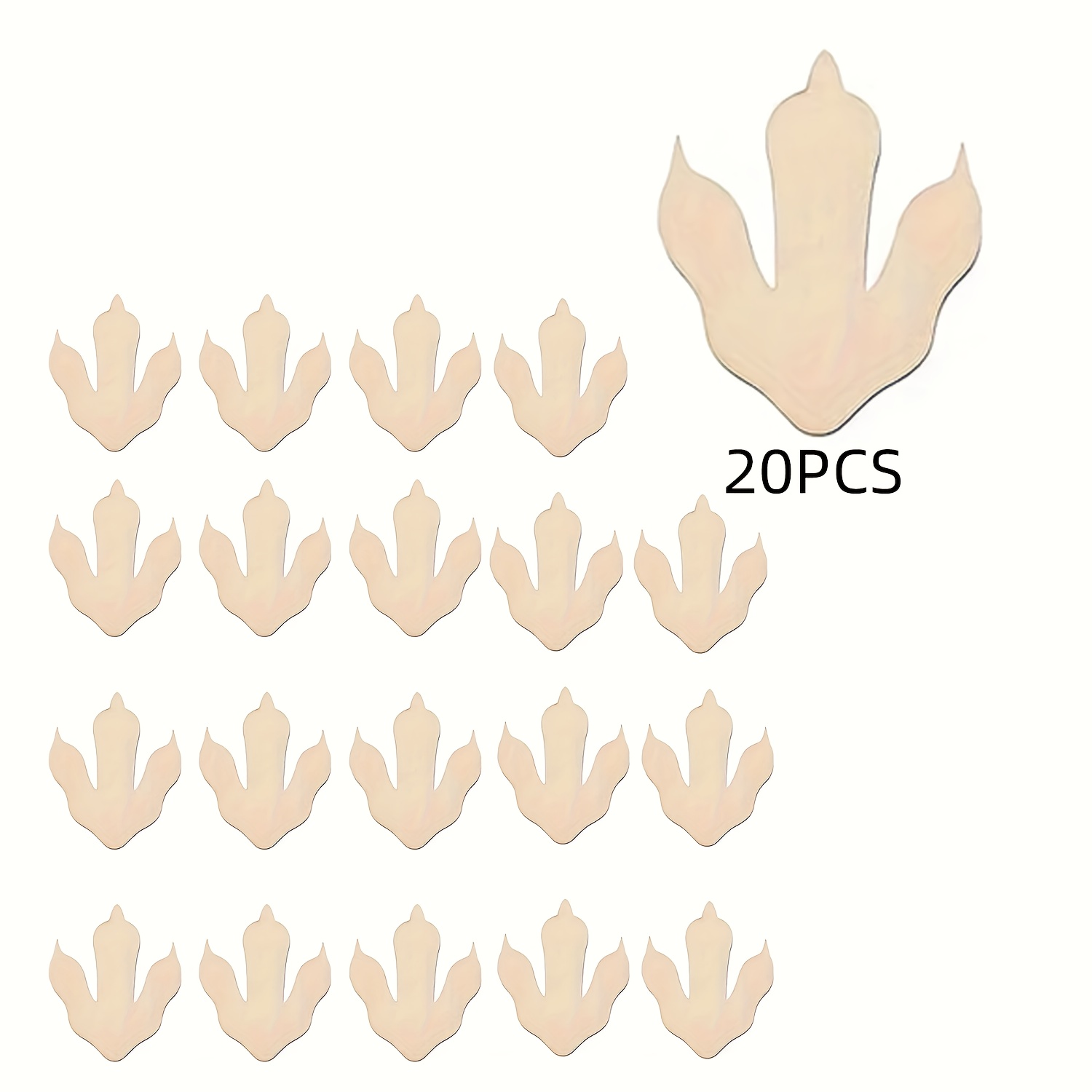 Home Decor Scrap - 10/20ピース 木製恐竜の足跡、3.5x3.5インチ - 厚さ3mm DIYクラフトカット紙 絵画や家の装飾用、木製P