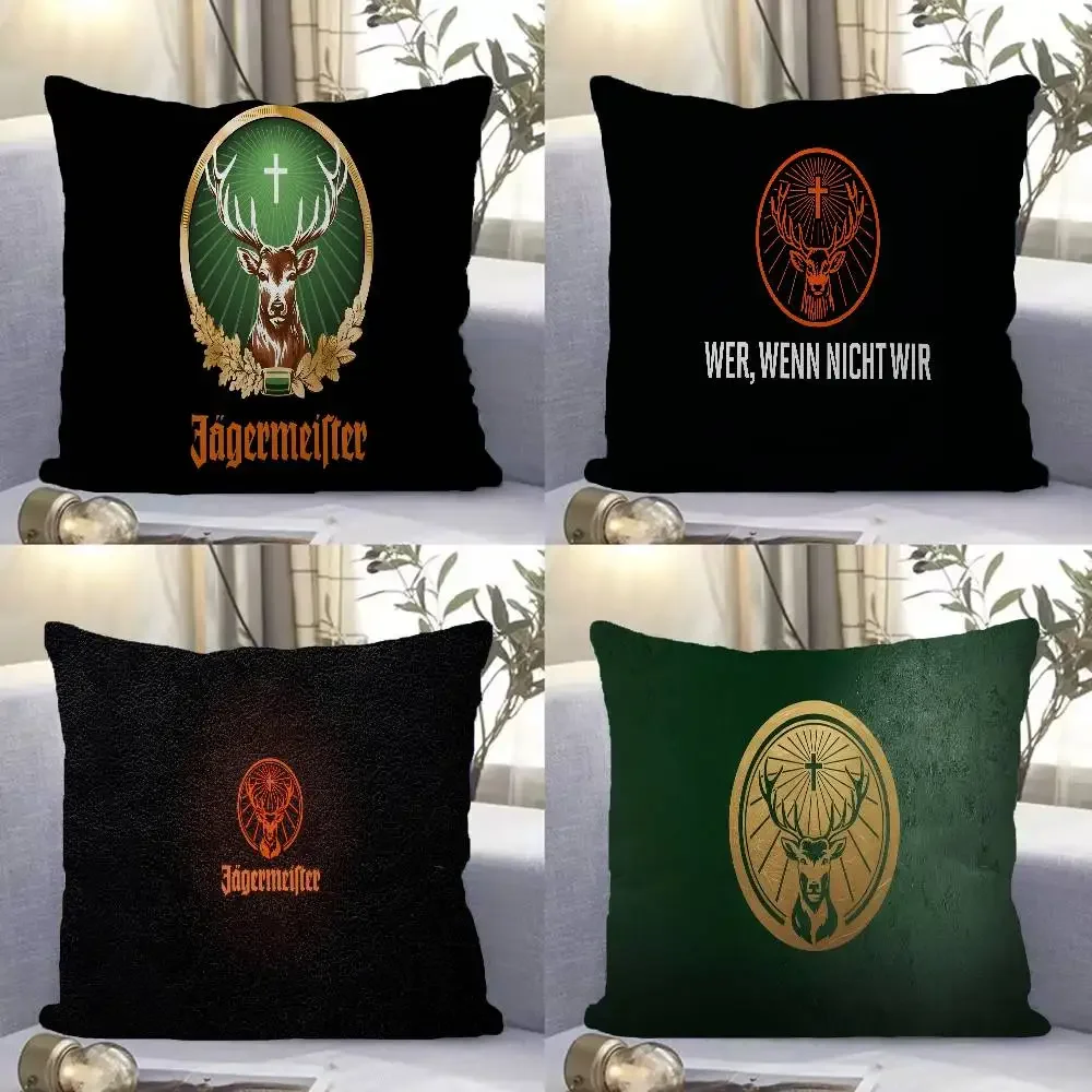 Home Decor Logo Design - J-Jagermeisteres ロゴ メープル デザイン クッション カバー