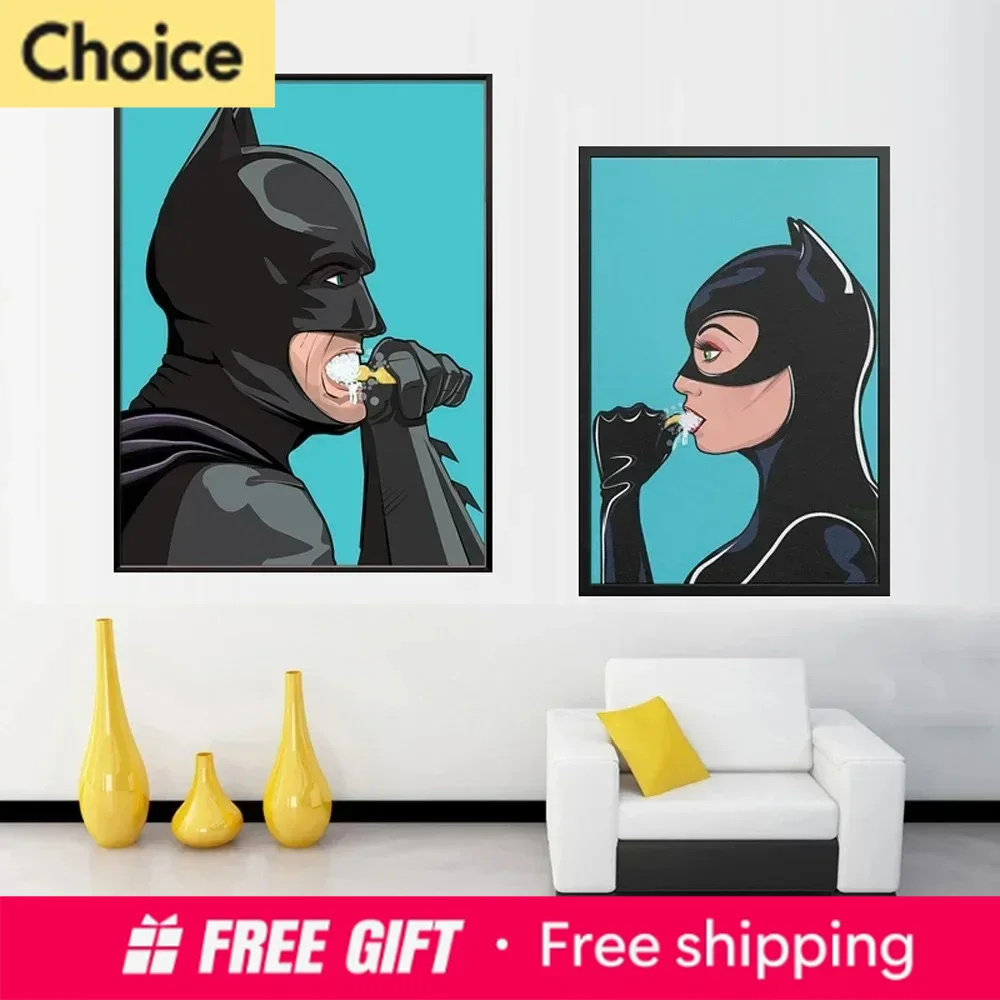 Home Decor Disney - ディズニーマーベルスーパーヒーロースパイダーマンブラシ歯ポスターダイヤモンド塗装浴室装飾家の装飾壁画壁用写真