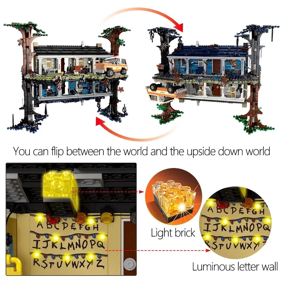 新しいMOC逆さまハウスストリートビュービルディングモデル、 - Home Decor Disney のレビューと価格