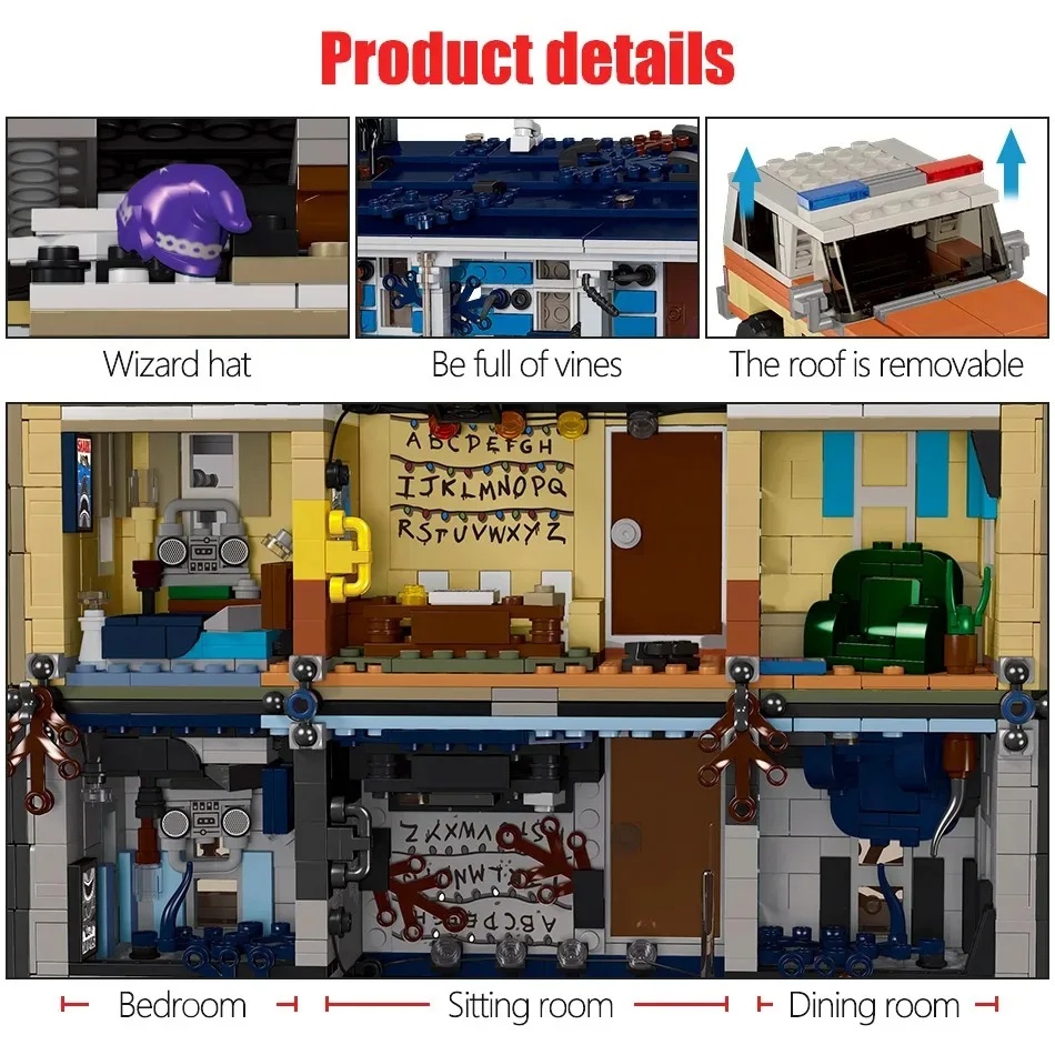 新しいMOC逆さまハウスストリートビュービルディングモデル、 - Home Decor Disney のレビューと価格