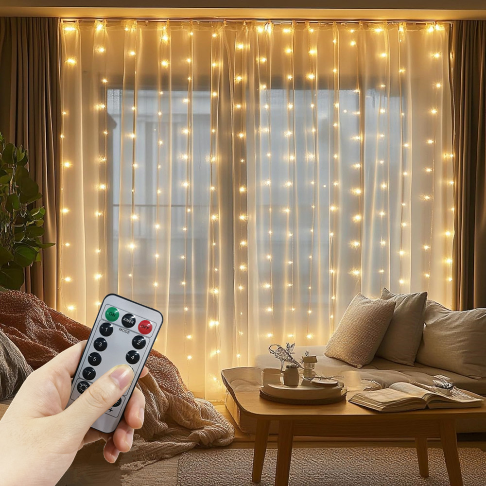 3/4/6m フェアリーランプ 8モードUSBカーテンライト - String Curtain Light のレビューと価格