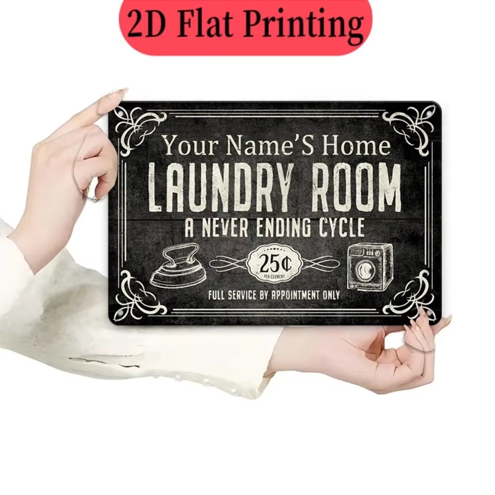 カスタムネームランドリーサイン、エンドレスサイクルウォールデ - Home Decor Names のレビューと価格