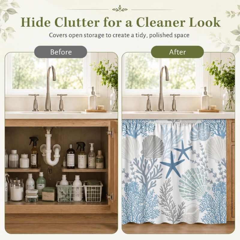 VIKAMA ノーティカルブルー シーシェル柄 フックアンド - Home Decor Nautical のレビューと価格