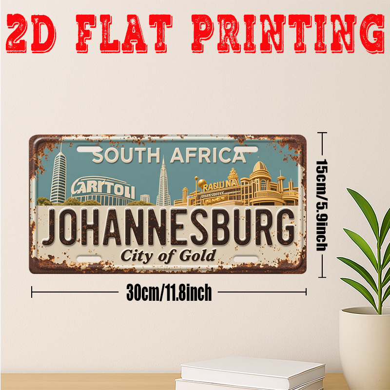 ヨハネスブルグ南アフリカゴールドシティのブリキ看板 - ヴィ - Home Decor Johannesburg のレビューと価格