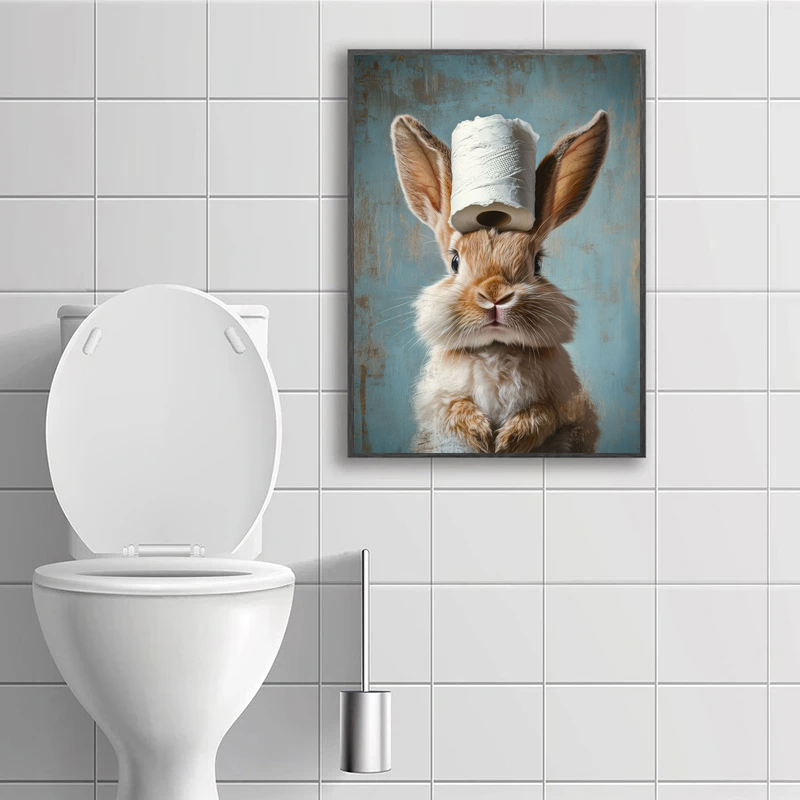 漫画かわいい面白い動物たちが頭にトイレットペーパーをかぶって - Home Decor Scrap のレビューと価格