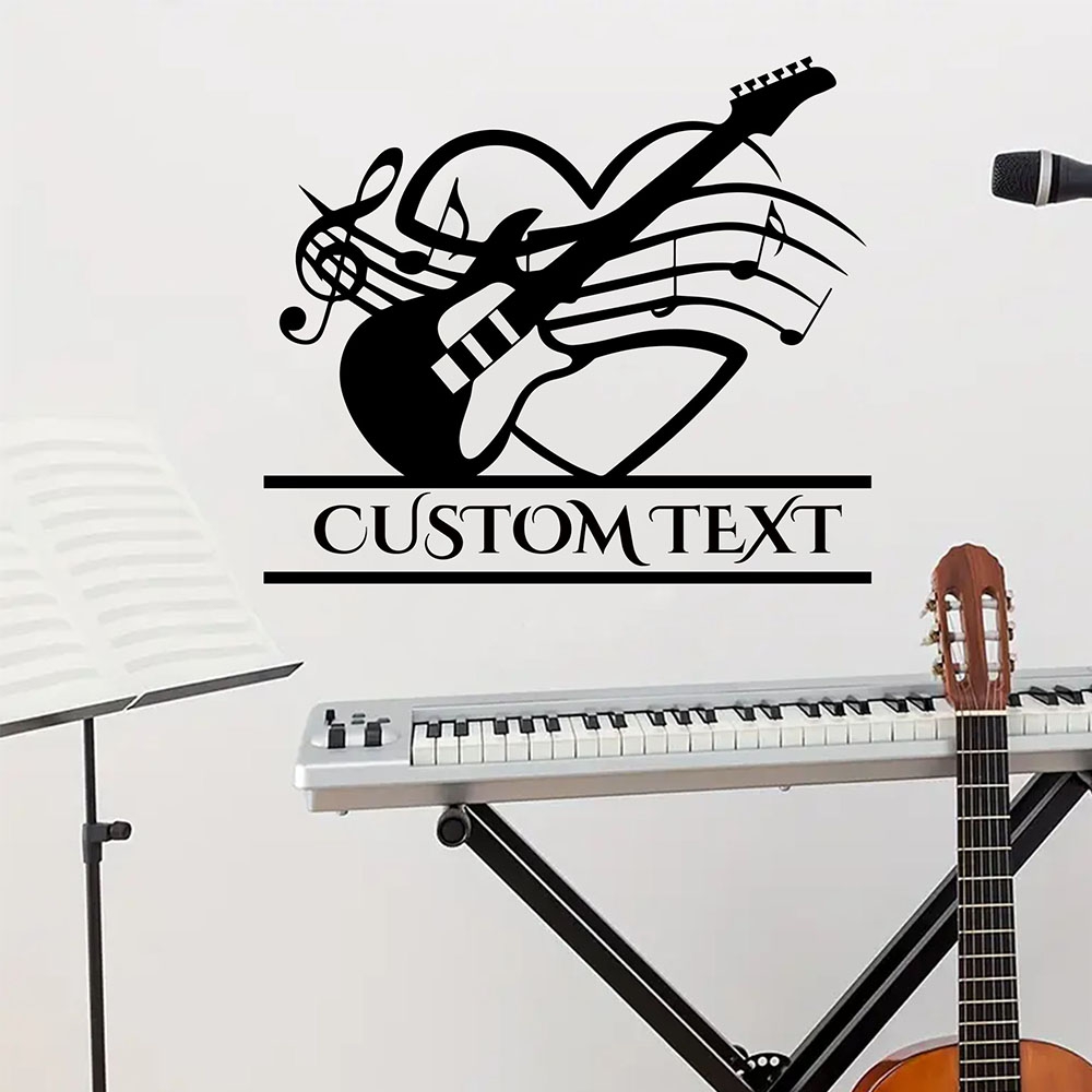 1PC DIY ギターカスタムテキスト家の装飾モダンなアクリ - Home Decor Wallpaper のレビューと価格