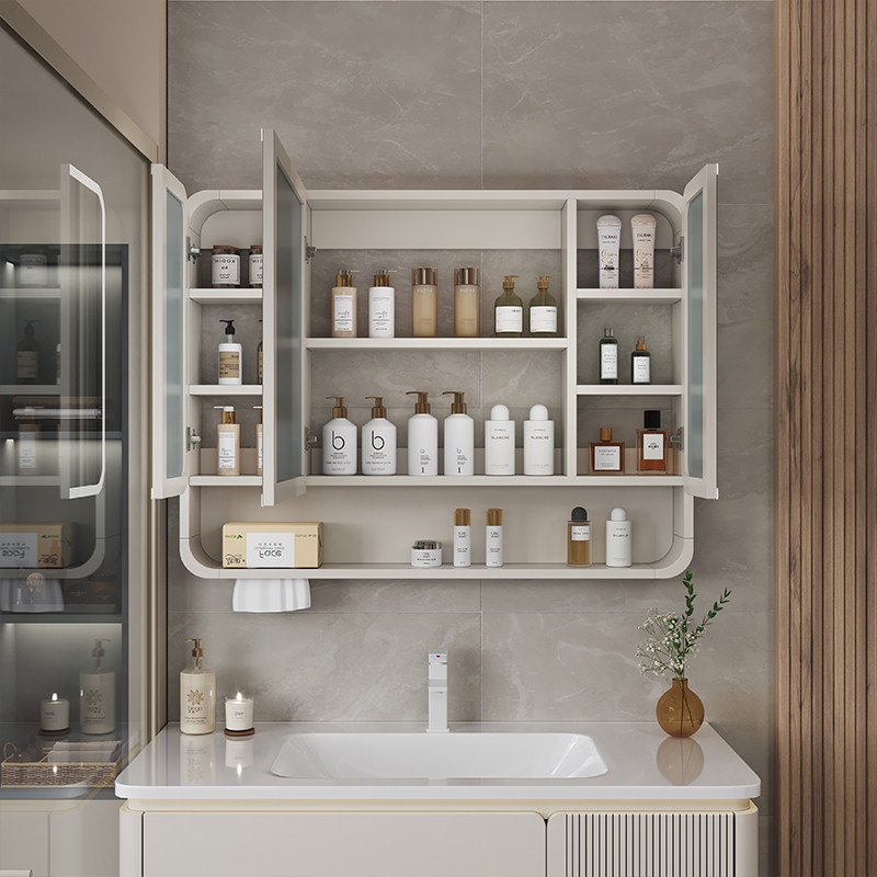 オーガナイザーミラー、バスルームキャビネット、収納棚、紙の装 - Home Decor Organizer のレビューと価格