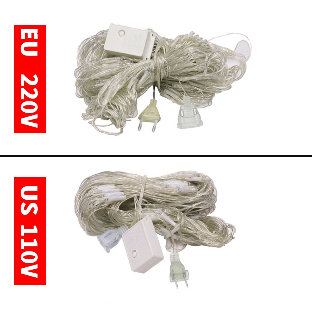 LED ネットメッシュフェアリーライト 1.5*1.5 メー - String Curtain Light のレビューと価格
