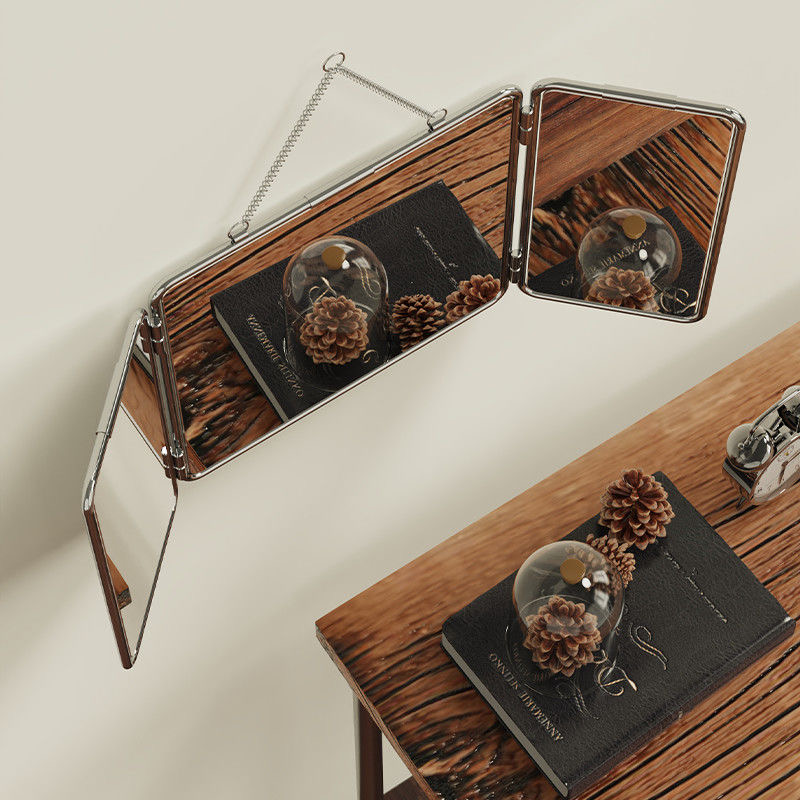 インスタ風 スクエア 三つ折り 壁掛けミラー 金属 ステンレ - Home Decor Mirror のレビューと価格