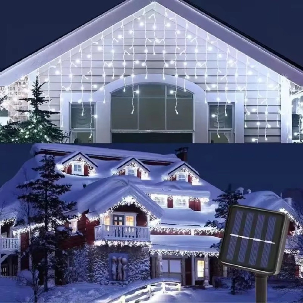 600CMカーテンウォーターフォールライトソーラー式防水LE - String Curtain Light のレビューと価格