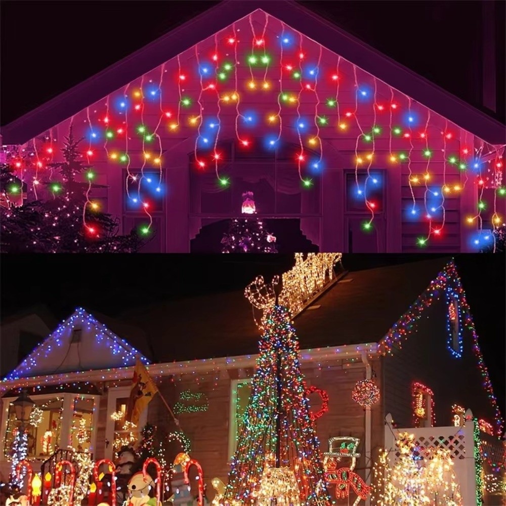 600CMカーテンウォーターフォールライトソーラー式防水LE - String Curtain Light のレビューと価格