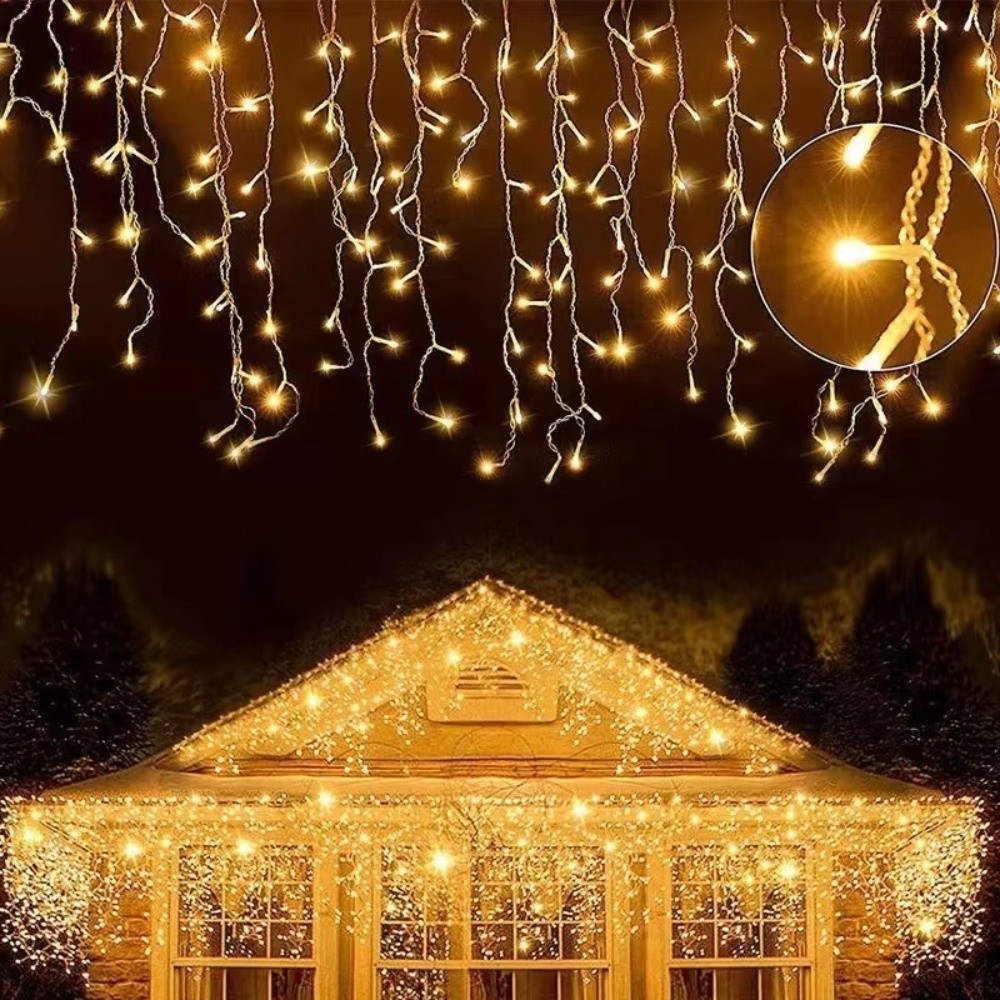 600CMカーテンウォーターフォールライトソーラー式防水LE - String Curtain Light のレビューと価格