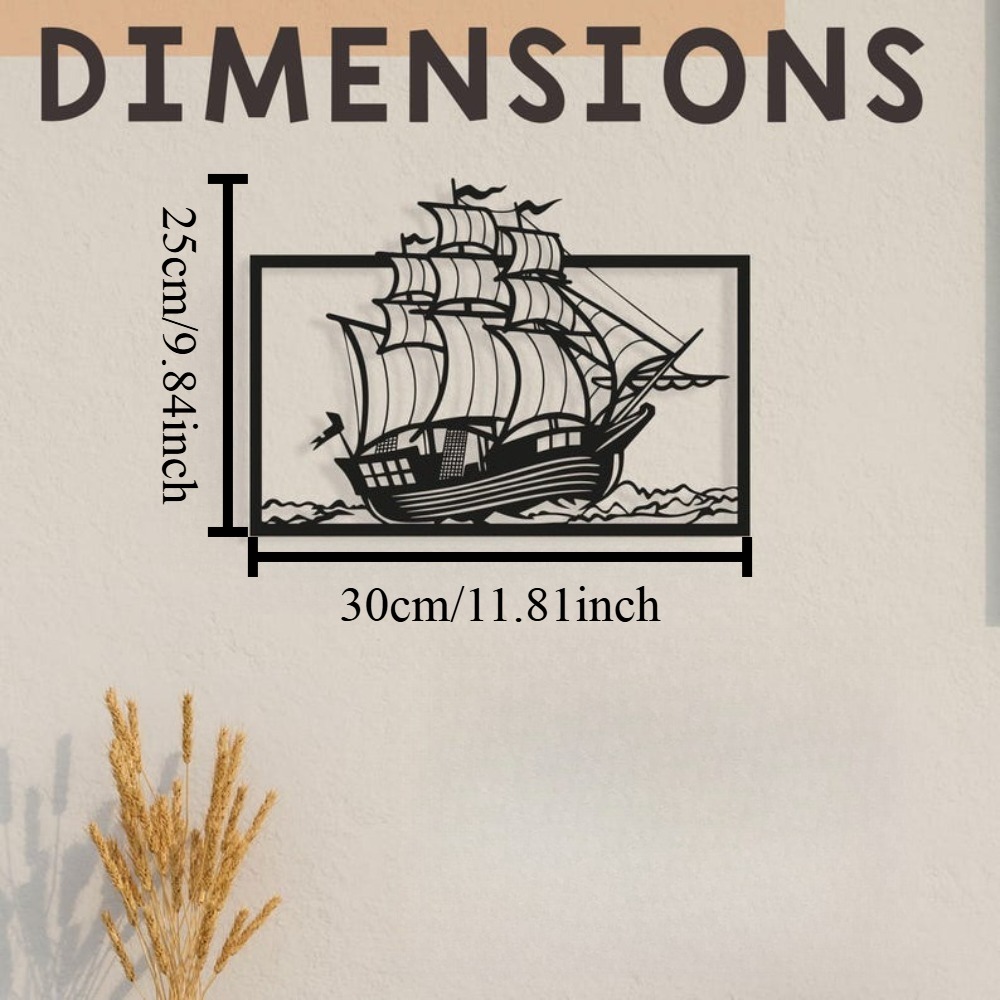 金属製帆船ウォールアート、海岸航海風の家の装飾、船舶用エント - Home Decor Nautical のレビューと価格