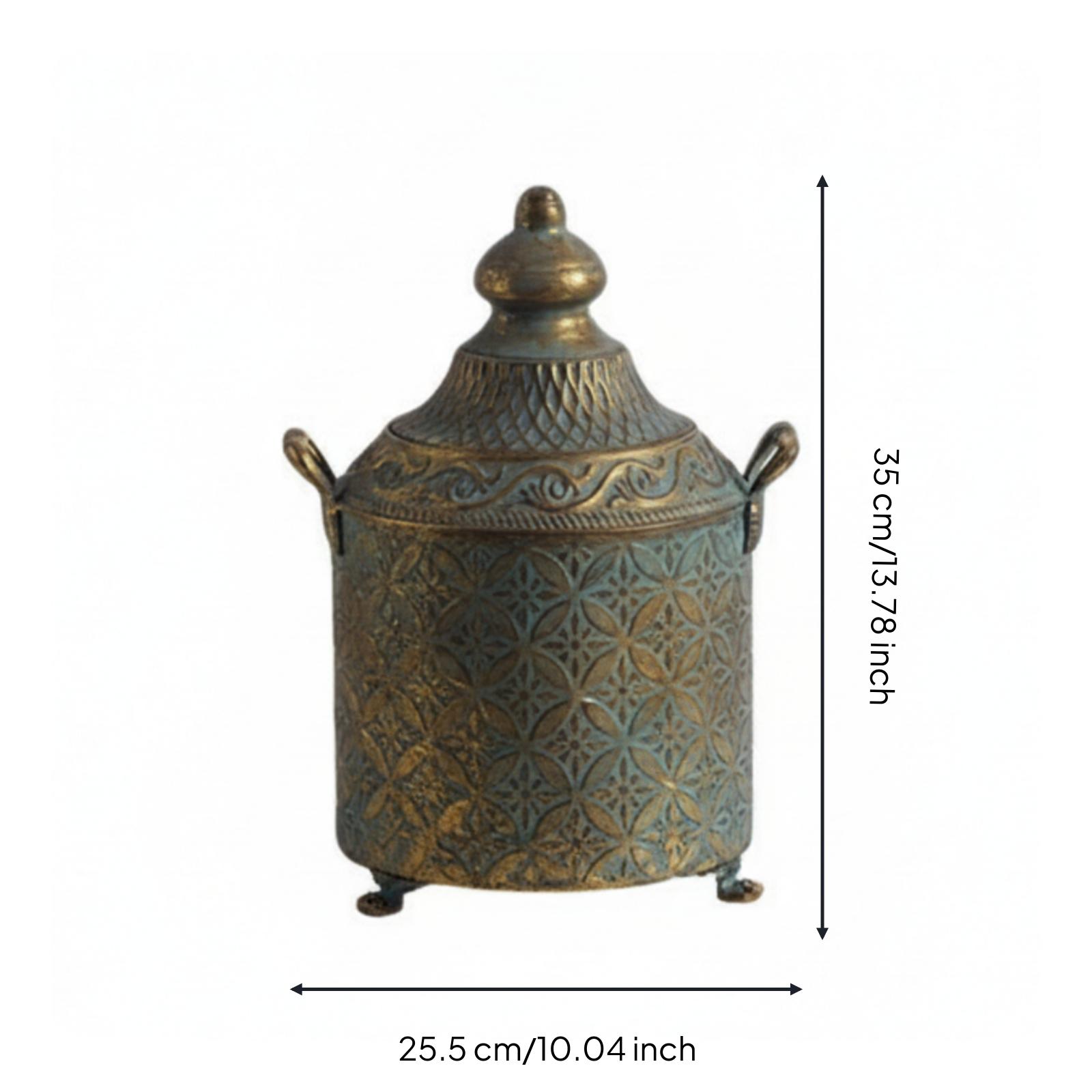 パティナ仕上げの金属製装飾花瓶、大型ヴィンテージ壺、ホームコ - Home Decor Vase のレビューと価格