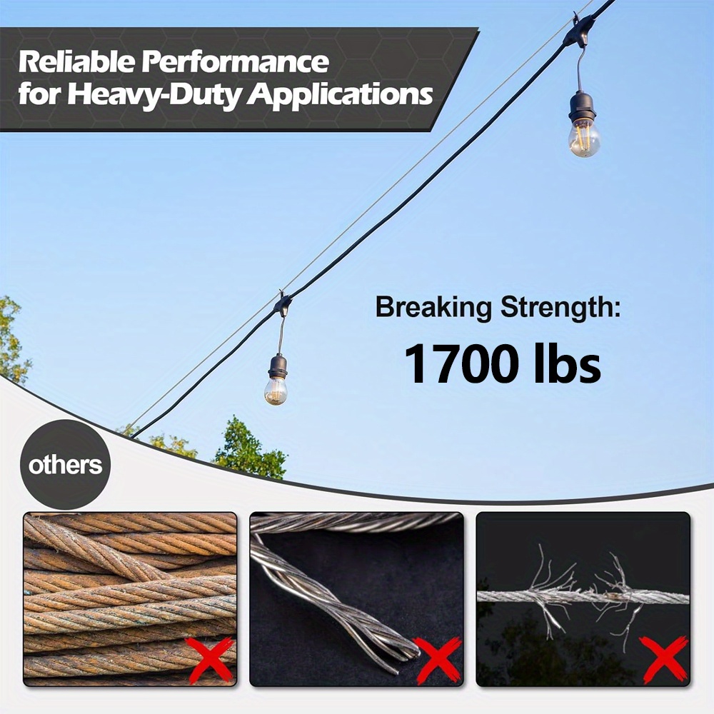 直径3mmの304ステンレス鋼ケーブル、ターンバックル付き、 - String Curtain Light のレビューと価格