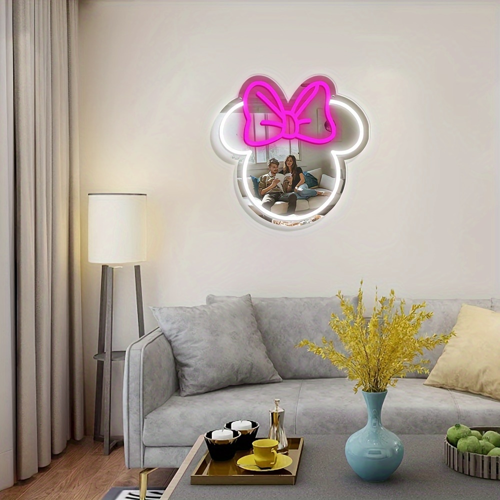 ディズニー ミニーマウス LED ネオンサイン ピンクのリボ - Home Decor Disney のレビューと価格