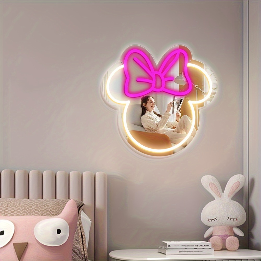 ディズニー ミニーマウス LED ネオンサイン ピンクのリボ - Home Decor Disney のレビューと価格
