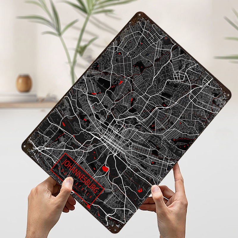 ヨハネスブルグ市内地図南アフリカオリエンタルポスターカスタマ - Home Decor Johannesburg のレビューと価格