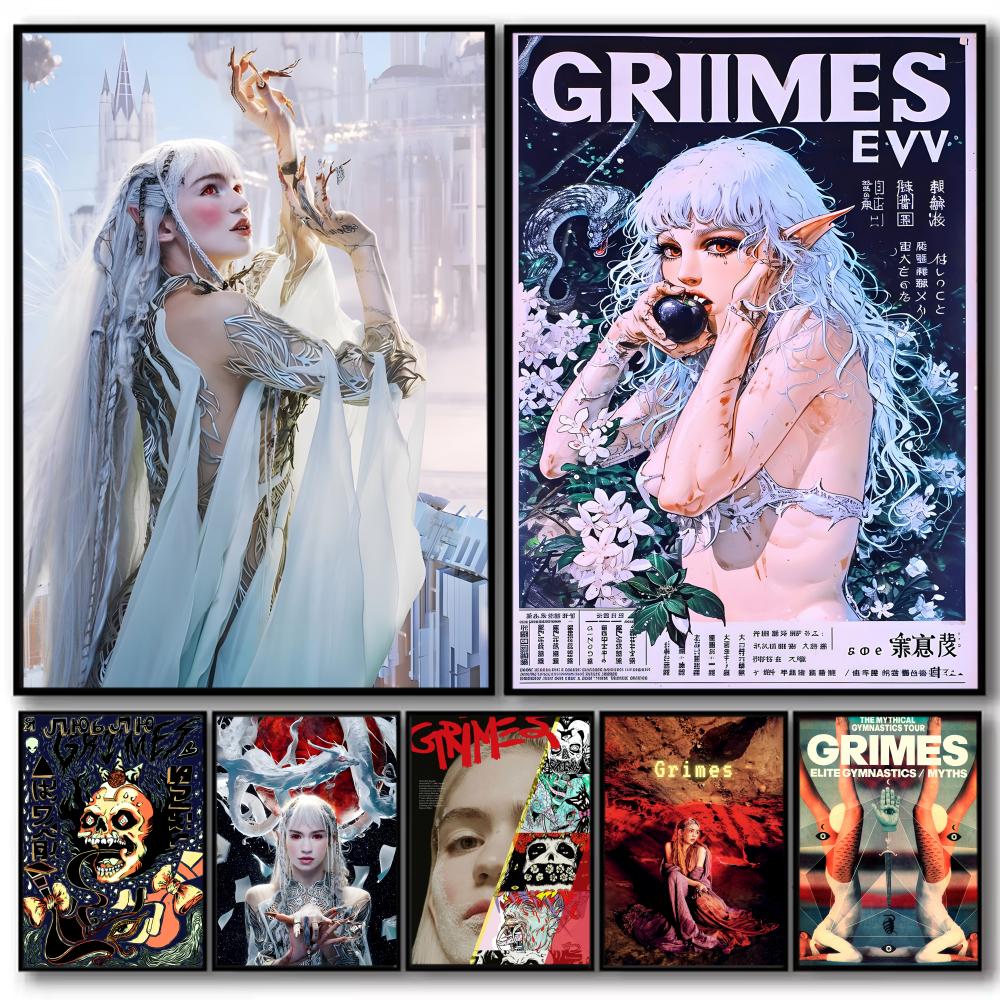 ポップシンガー G_Grimes 雑誌ポスター装飾ステッカー - Home Decor Magazine のレビューと価格