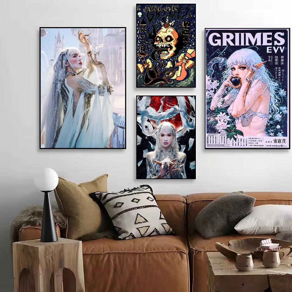 ポップシンガー G_Grimes 雑誌ポスター装飾ステッカー - Home Decor Magazine のレビューと価格