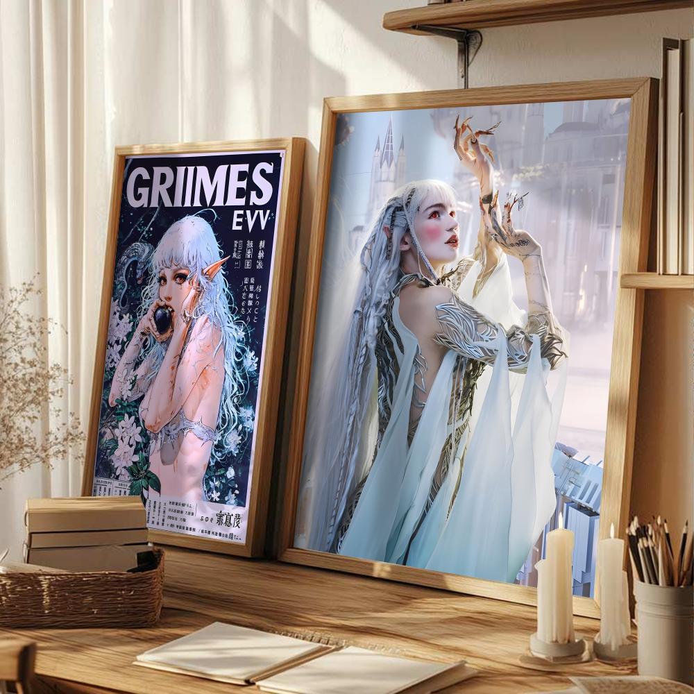 ポップシンガー G_Grimes 雑誌ポスター装飾ステッカー - Home Decor Magazine のレビューと価格