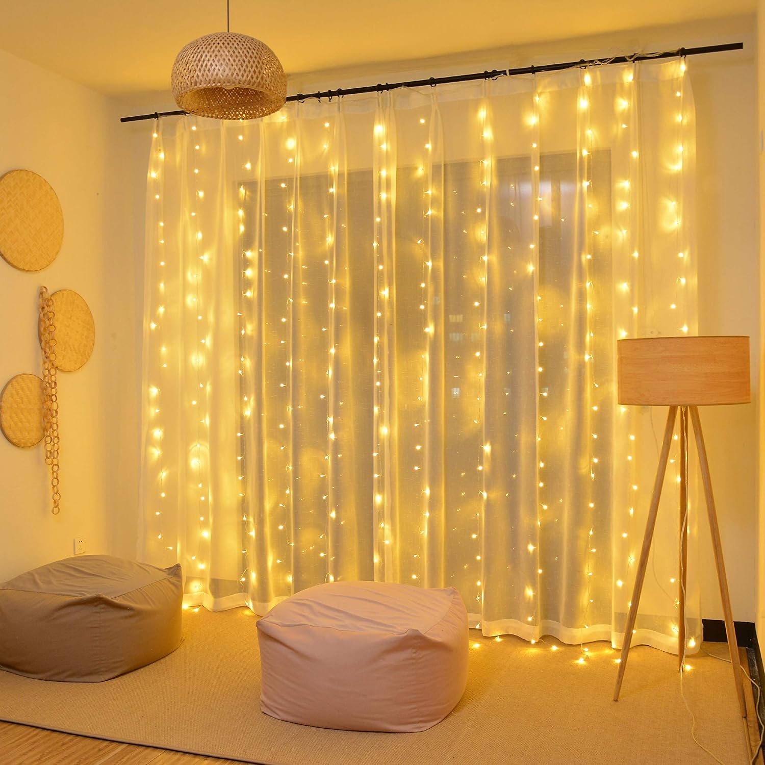 3 メートル LED カーテンストリングライト USB フェ - String Curtain Light のレビューと価格