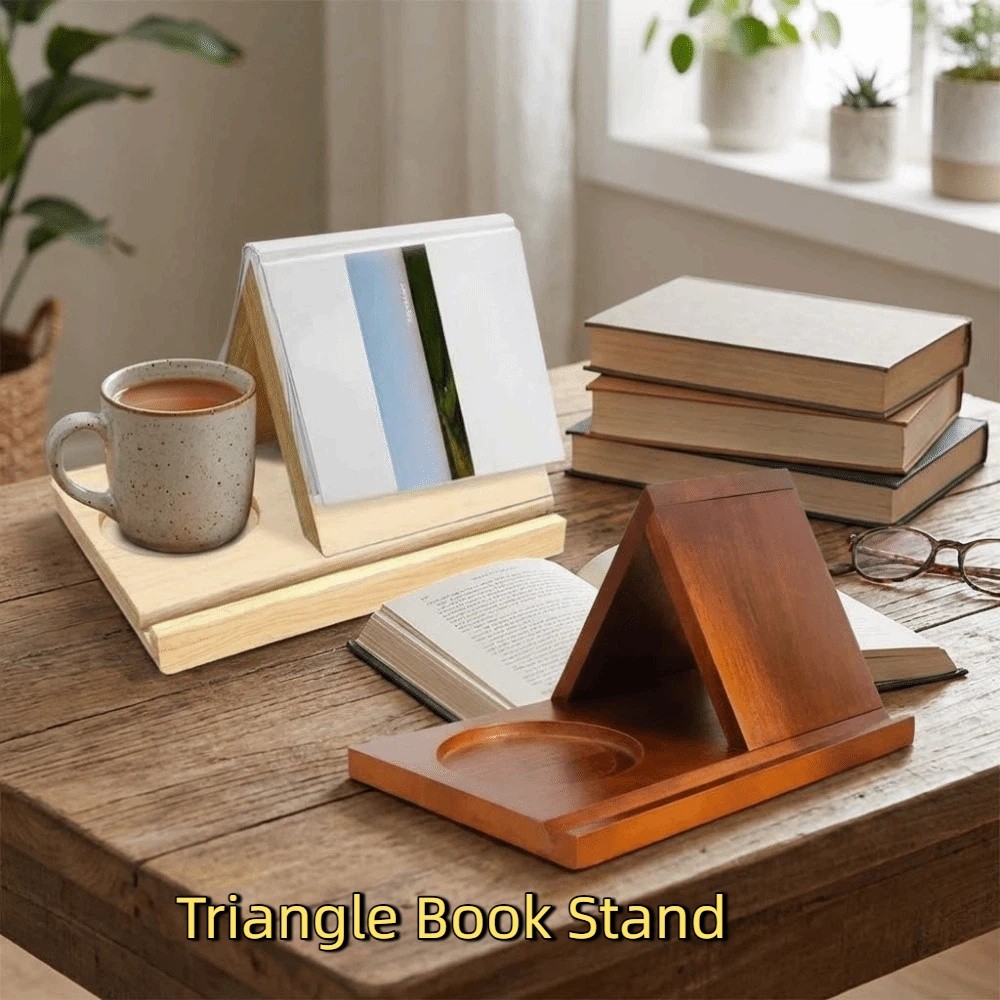 ミニマリスト 2 in 1 三角形木製ブックホルダー 丈夫な - Home Decor Magazine のレビューと価格