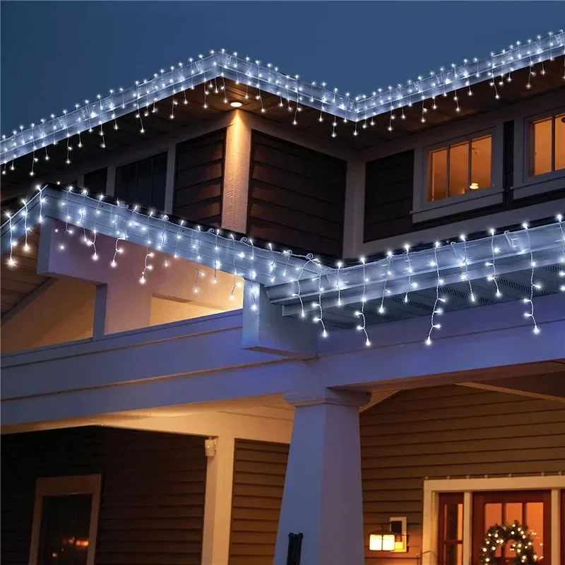 クリスマスライト 屋外装飾 ドロップLEDランプ カーテン  - String Curtain Light のレビューと価格