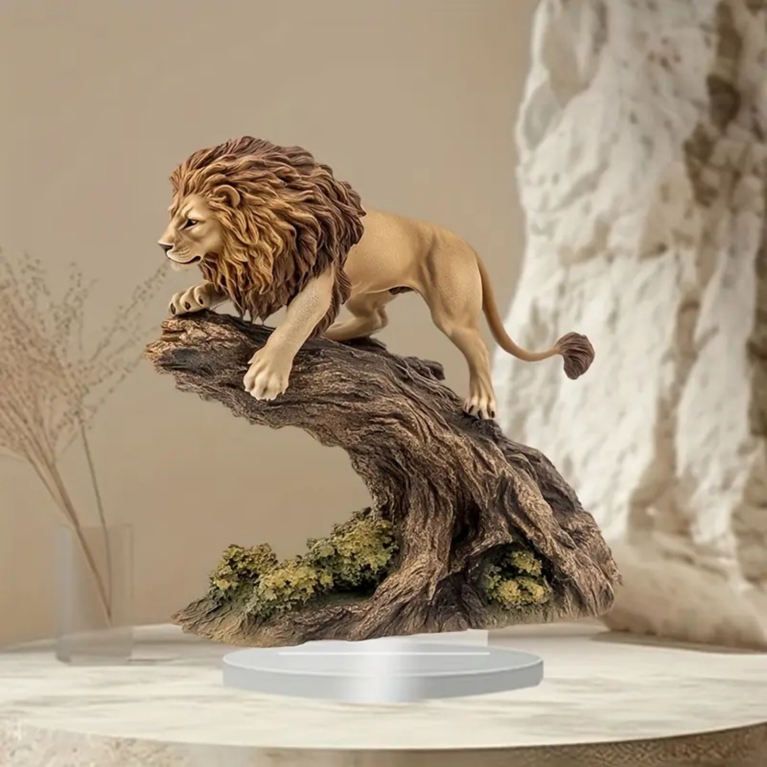 家庭やオフィス用の男性のライオンの像,平らな動物,アクリルの - Home Decor Kit のレビューと価格