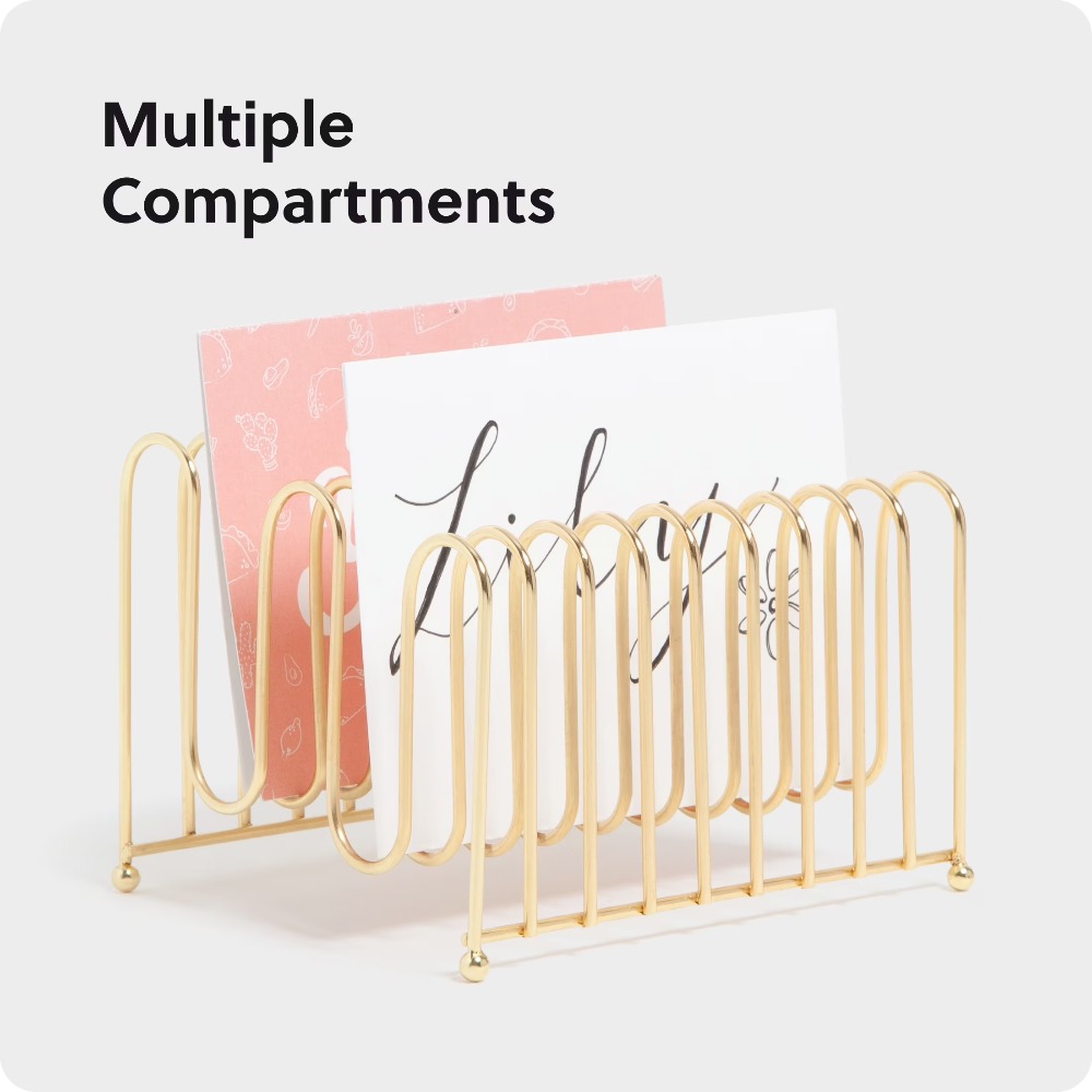 曲がったワイヤーデスクオーガナイザー レターソータートレイ  - Home Decor Organizer のレビューと価格