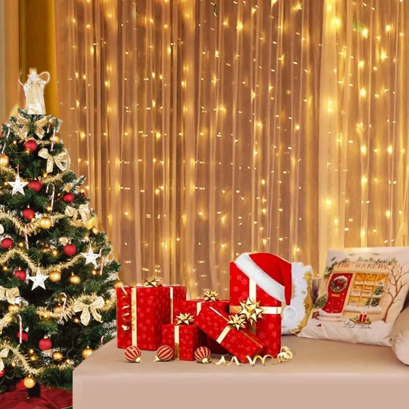 3M-6M クリスマスデコレーションリモコン付きホリデーウェ - String Curtain Light のレビューと価格