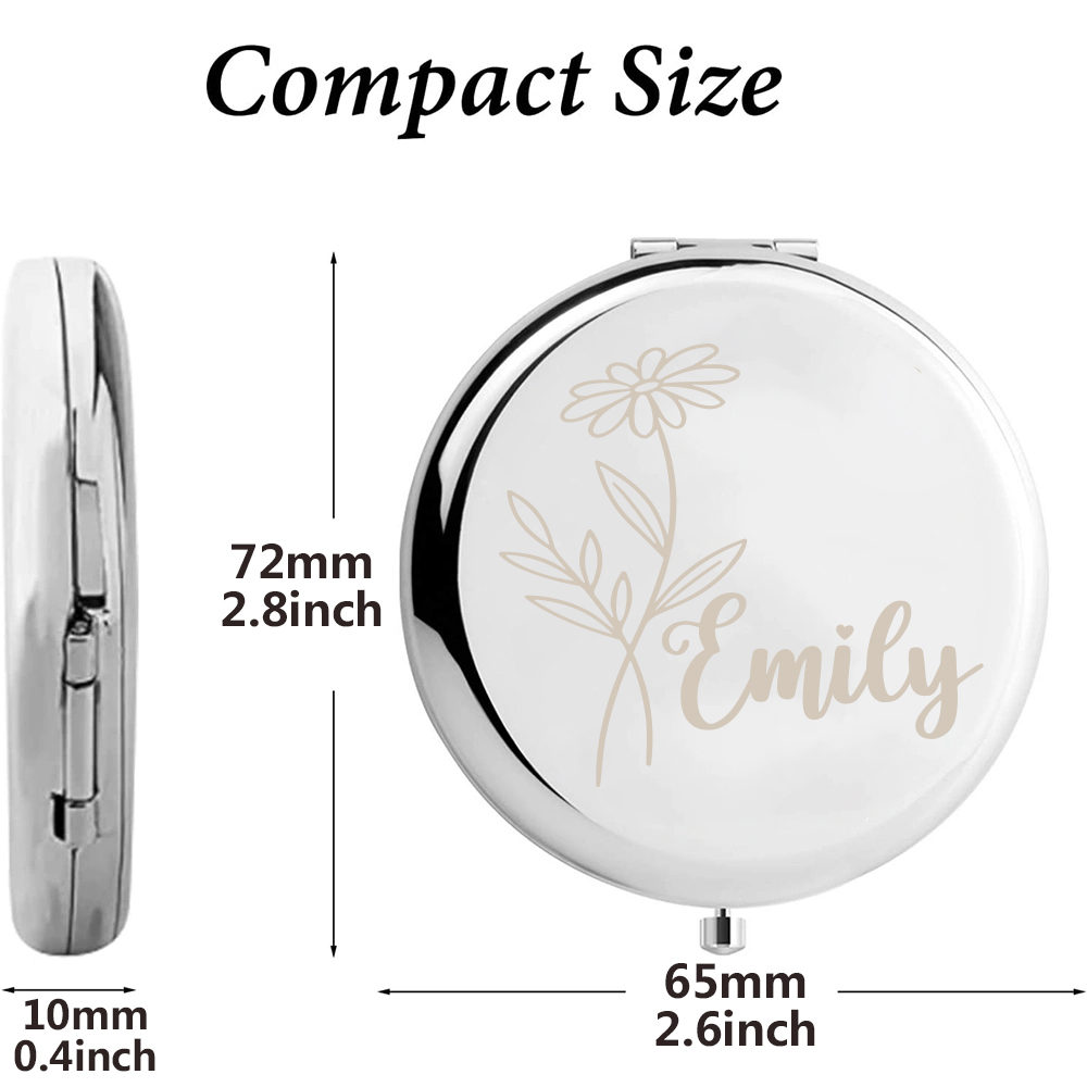 1個の花の形をした名前入りレーザーミラー、家の装飾、友人への - Home Decor Mirror のレビューと価格