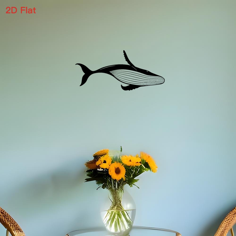 雄大なクジラのメタルウォールアート、レーザーカット錬鉄製2D - Home Decor Nautical のレビューと価格