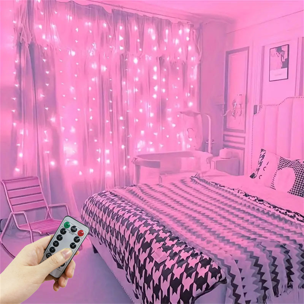 USB LED カーテンライト ウェディングパーティー フェ - String Curtain Light のレビューと価格