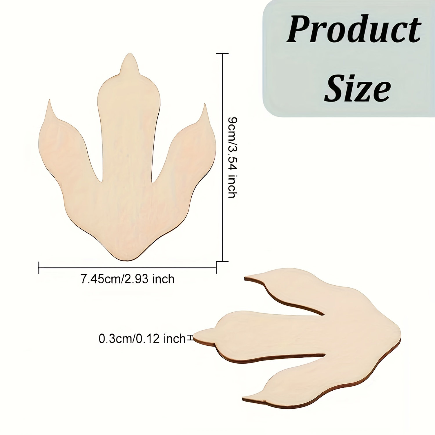 10/20ピース 木製恐竜の足跡、3.5x3.5インチ -  - Home Decor Scrap のレビューと価格