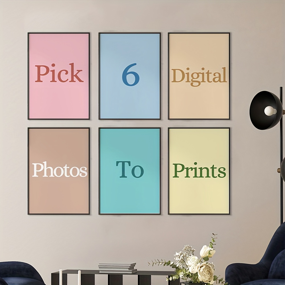 6枚セット/セット　パーソナライズカスタムキャンバスプリント - Home Decor Kit のレビューと価格