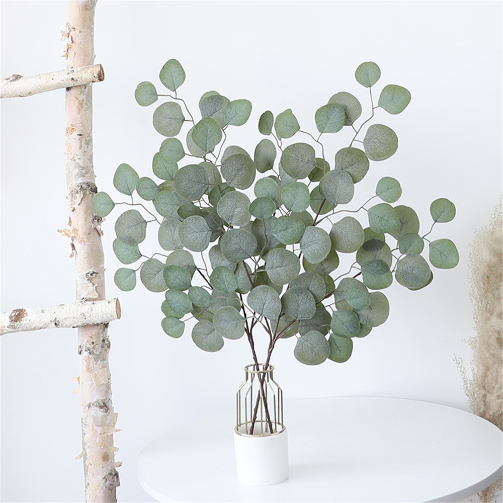 ユーカリの葉の人工植物、偽の花、クリスマスの装飾、結婚式、家 - Home Decor Scrap のレビューと価格