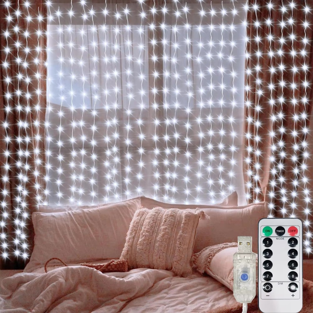 LED カーテンストリングライトガーランド USB フェスト - String Curtain Light のレビューと価格