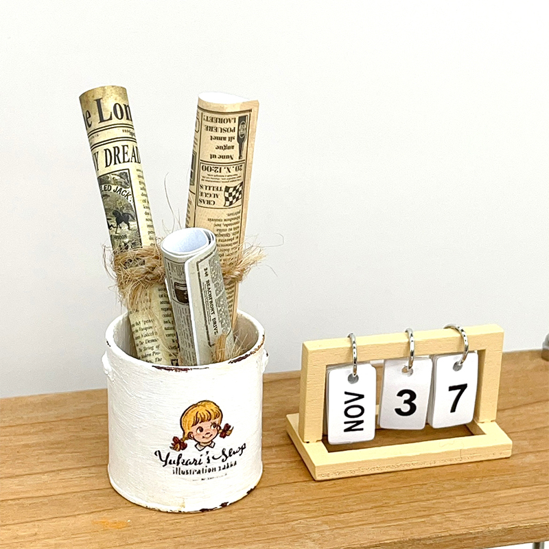 ドールハウスミニチュアクラフト紙新聞、ミニレトロキャリア、定 - Home Decor Magazine のレビューと価格