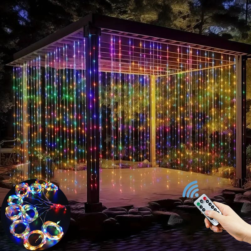 3/4/6m LEDカーテンストリングライトガーランドUSB - String Curtain Light のレビューと価格