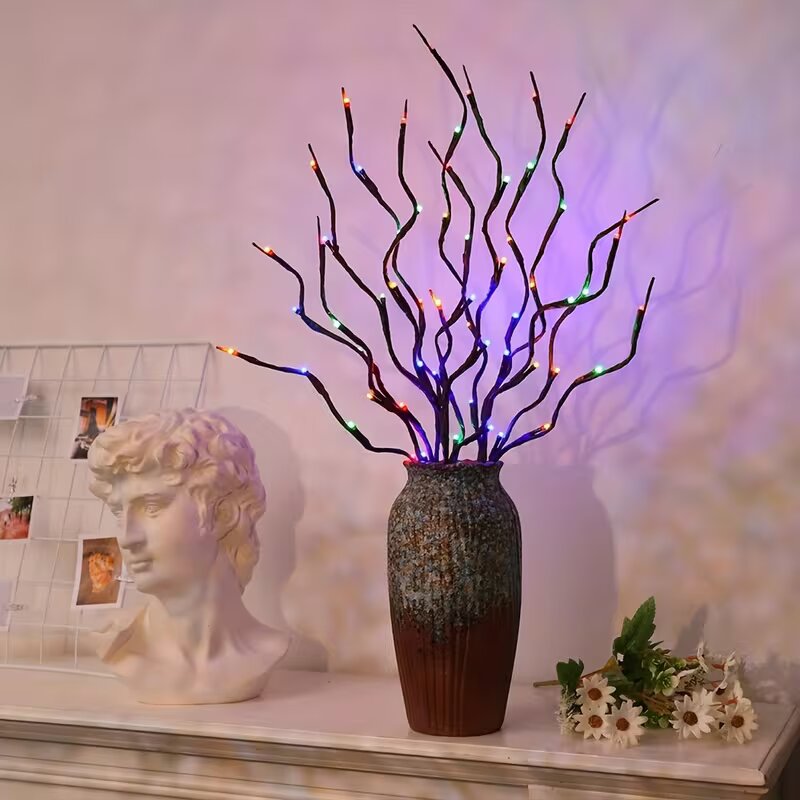 1/2PC 20LED 桜の枝ライト屋内屋外ホームデコレーシ - Home Decor Vase のレビューと価格