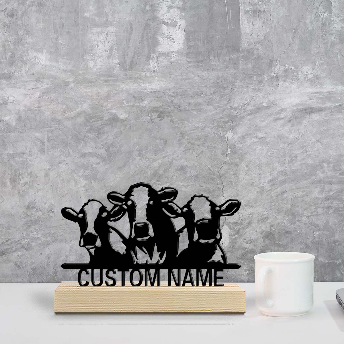 1個入り パーソナライズされた鉄製デスクトップオーナメント  - Home Decor Names のレビューと価格