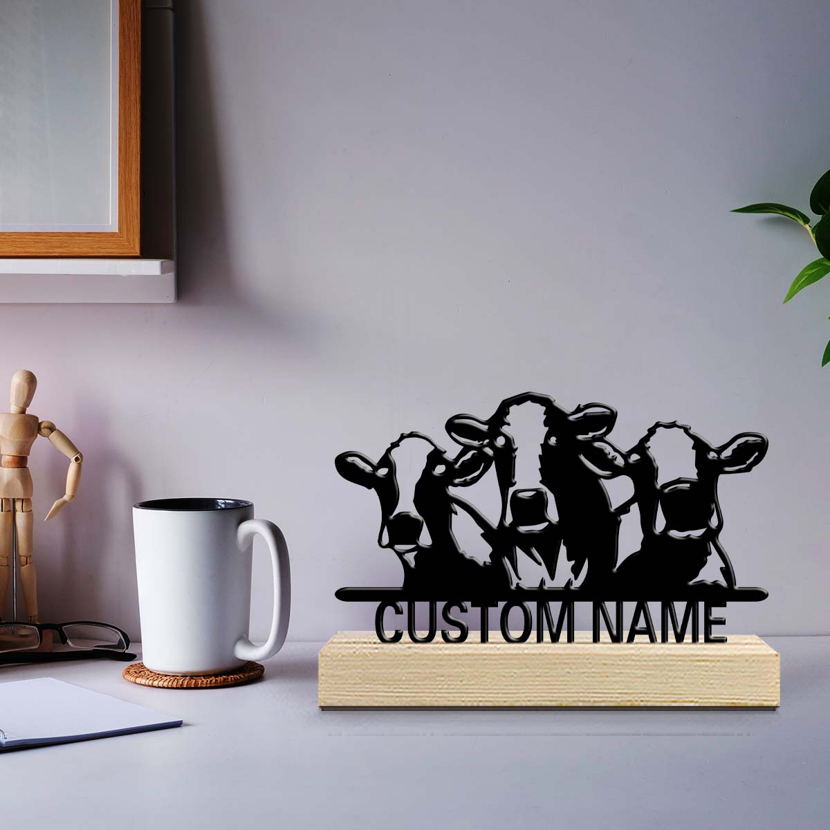 1個入り パーソナライズされた鉄製デスクトップオーナメント  - Home Decor Names のレビューと価格
