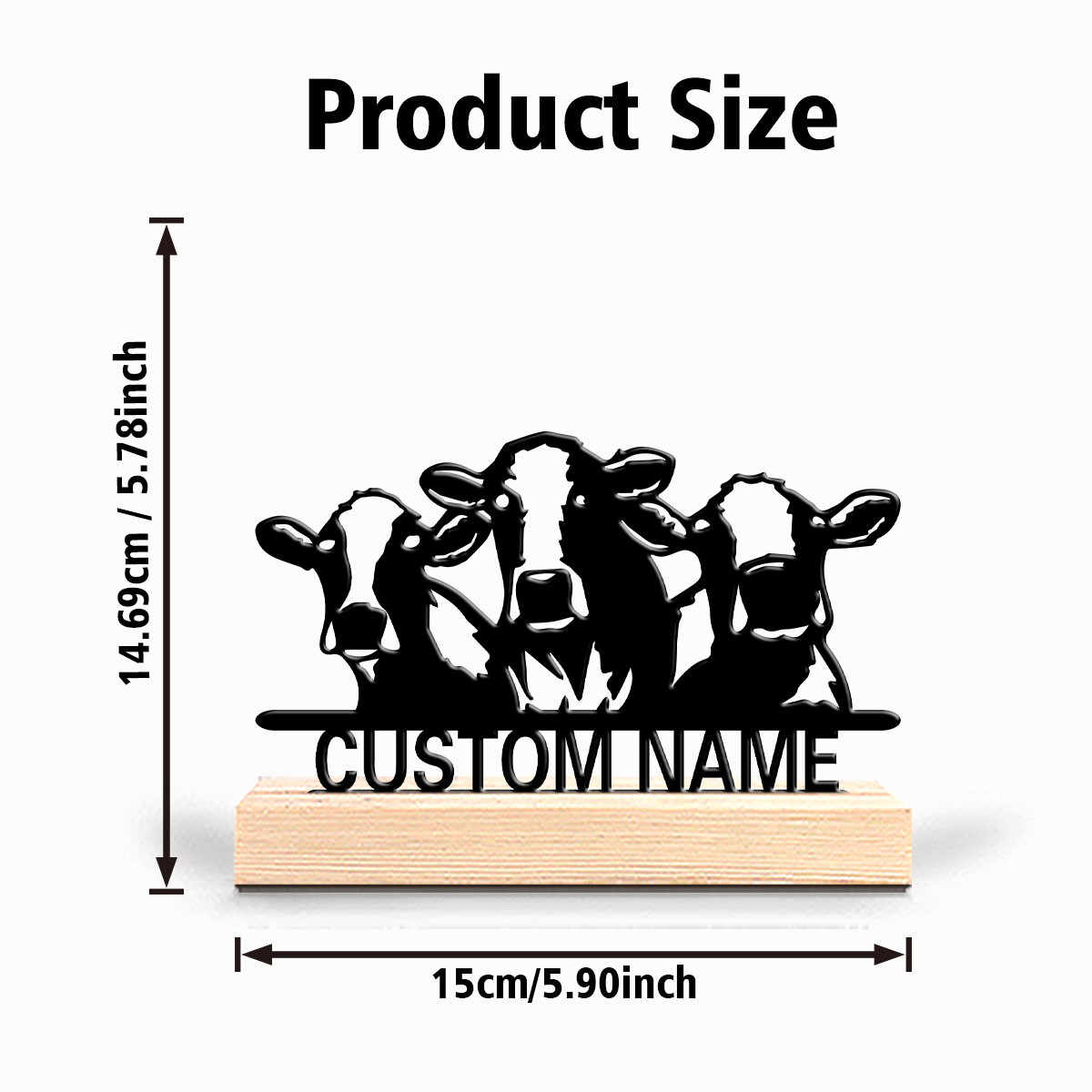 1個入り パーソナライズされた鉄製デスクトップオーナメント  - Home Decor Names のレビューと価格